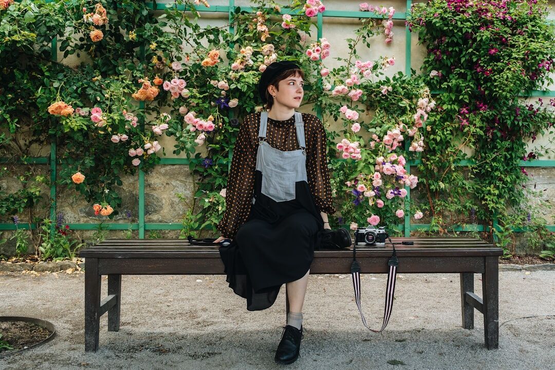 Portrait of a Czech woman gardening editor and author